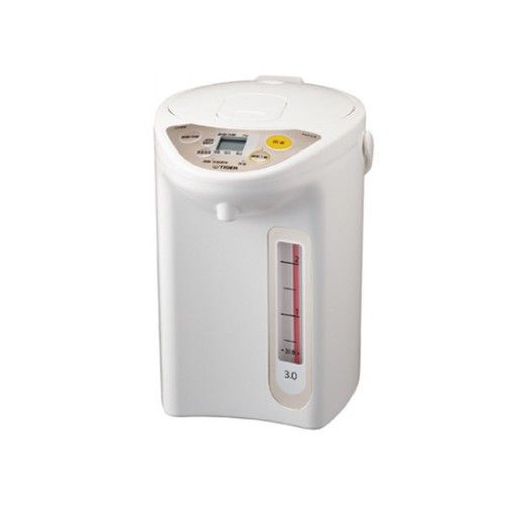 TIGER 虎牌 - 日本製3.0L微電腦電熱水瓶-白色-贈虎牌380cc食物罐