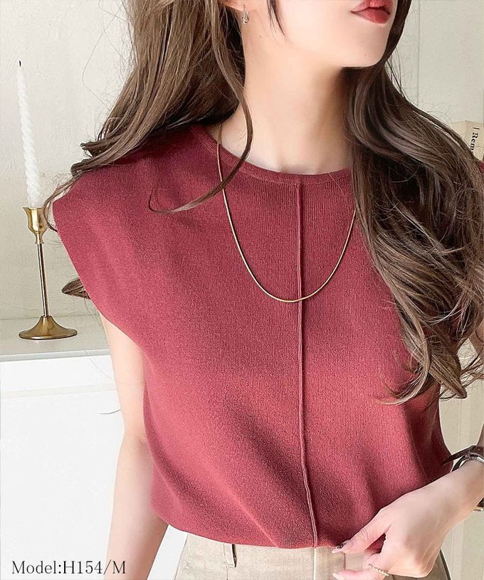 日本 Classical Elf - 夏季清爽感法式袖針織上衣-卡其棕