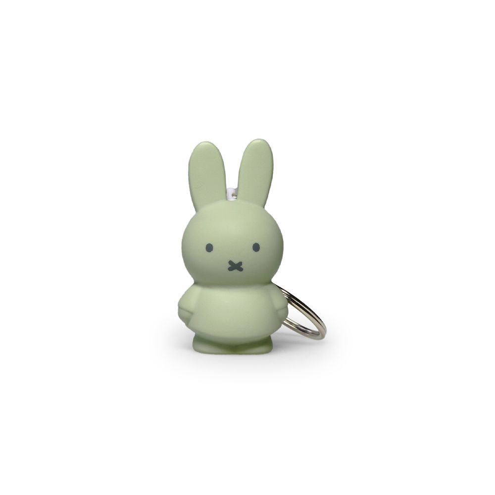Miffy-MIFFY米菲兔商店 - Miffy 米菲兔莫蘭迪色系款公仔鑰匙圈吊飾 - 藍綠色