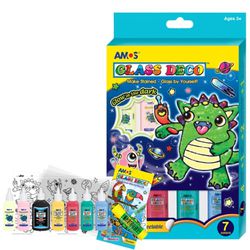 韓國 AMOS - 7色夜光22ml玻璃彩繪膠