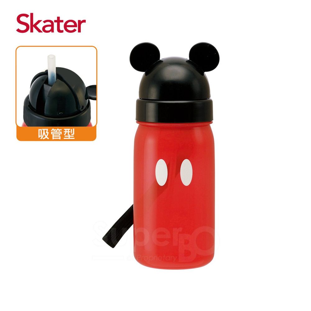 日本 SKATER - 兒童造型吸管水壺(350ml)-米奇