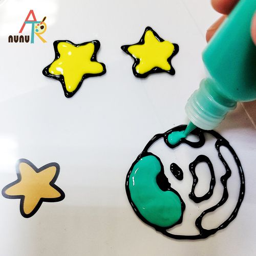 玩色系列- MIT無毒創意玻璃彩繪貼 - 6+2入門組