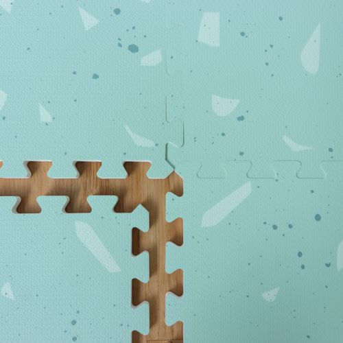 抹茶-水磨石系列巧拼-綠色 (單片62*62cm)-六片入