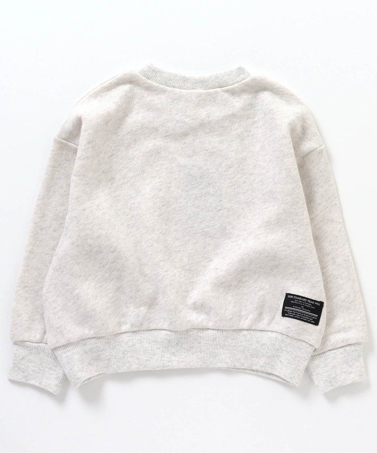 日本 BREEZE - 純棉裏毛糖果印花長袖上衣-黑