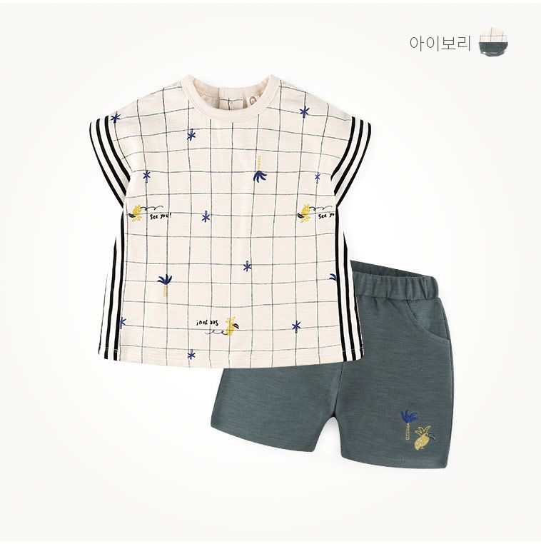 韓國 milk mile - 格子椰林套裝