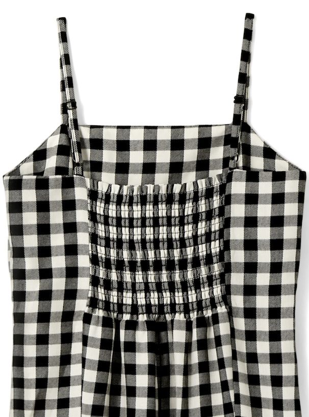 日本 GRL - 甜美收腰格紋吊帶裙-時尚黑