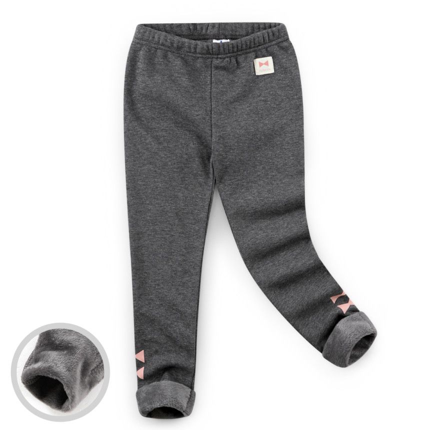 韓國 Jelispoon - (內刷毛)雙蝴蝶結內搭褲-粉紅