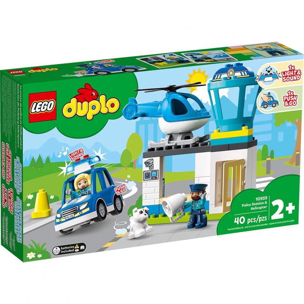 樂高 LEGO - 樂高積木 LEGO《 LT10959 》Duplo 得寶系列 - 警察局與直升機-40pcs