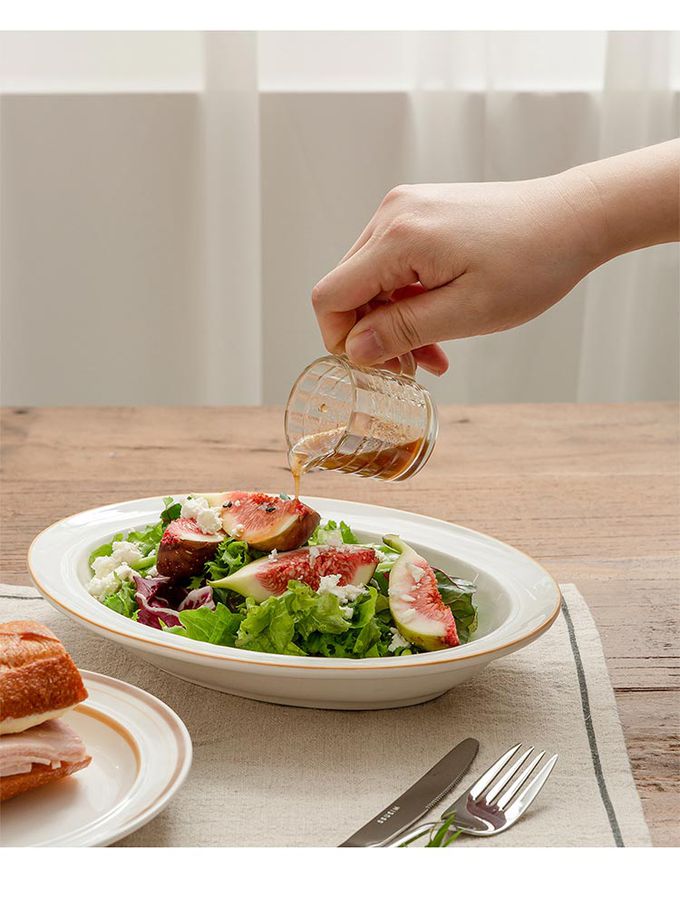 韓國 SSUEIM - RETRO系列極簡ins陶瓷橢圓深盤25cm (深藍)