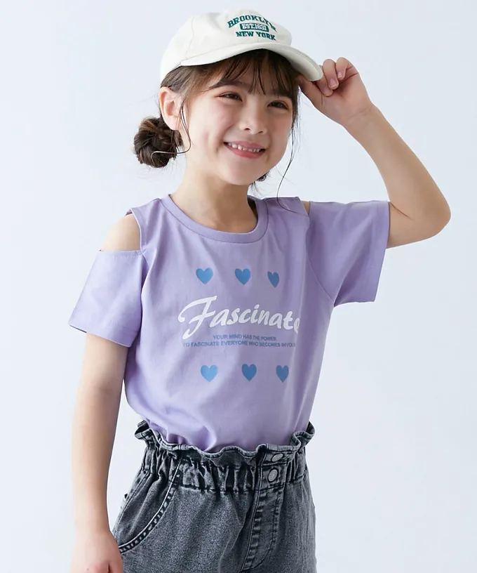 日本 devirock - 女孩運動風設計款短袖T恤-側線-黑白