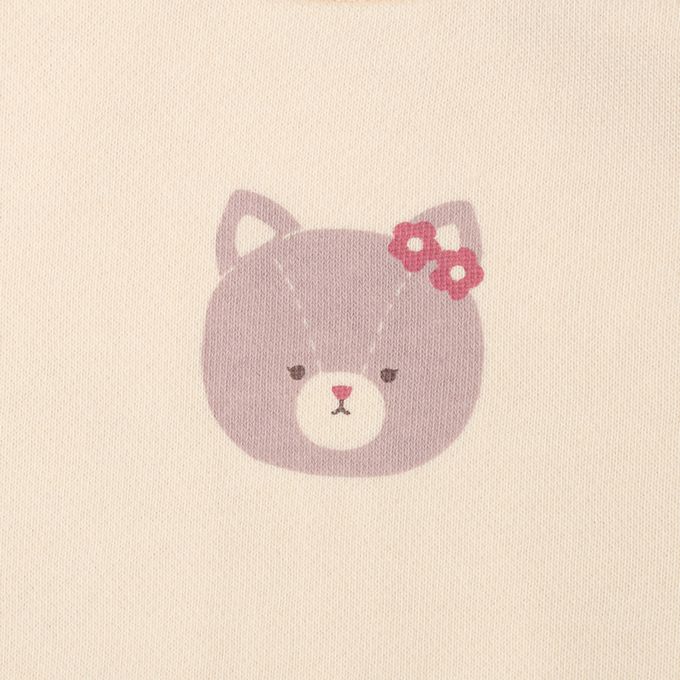 akachan honpo - 長袖休閒上衣-動物-白色