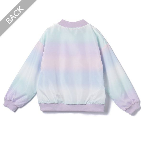 日本西松屋 - 網眼輕量防風休閒外套-夢幻漸層-粉紫