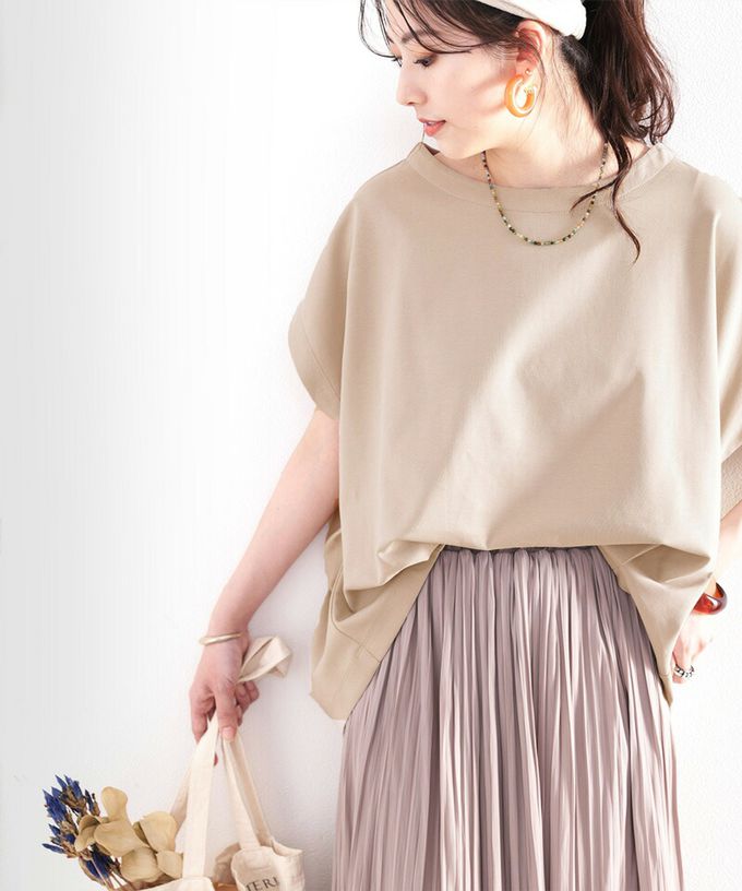 日本 Classical Elf - [熱銷] 100%棉顯瘦船領短袖上衣-黑