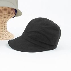 日本 AUBE - UV CUT接觸冷感大帽簷遮陽帽-黑