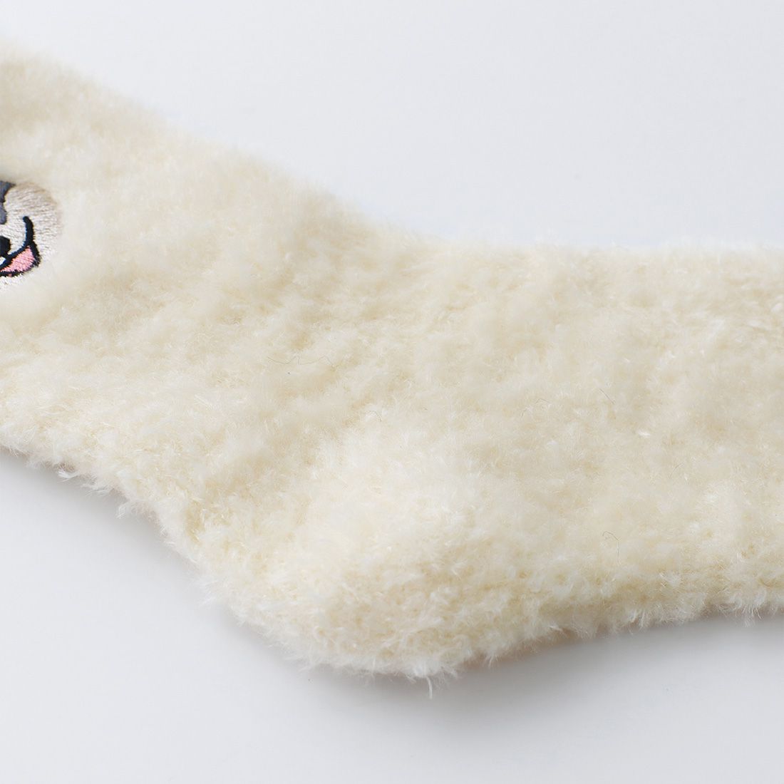 日本 TOMO - 可愛動物刺繡毛絨保暖襪-柴犬-淺棕 (22-25cm)