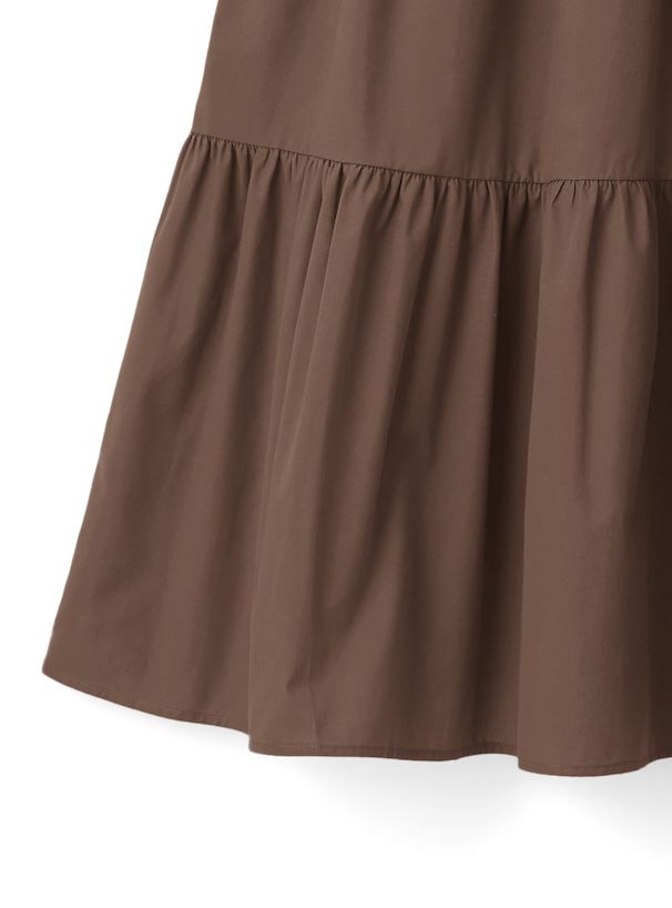 日本 GRL - 文藝百搭層次蛋糕長裙-象牙杏