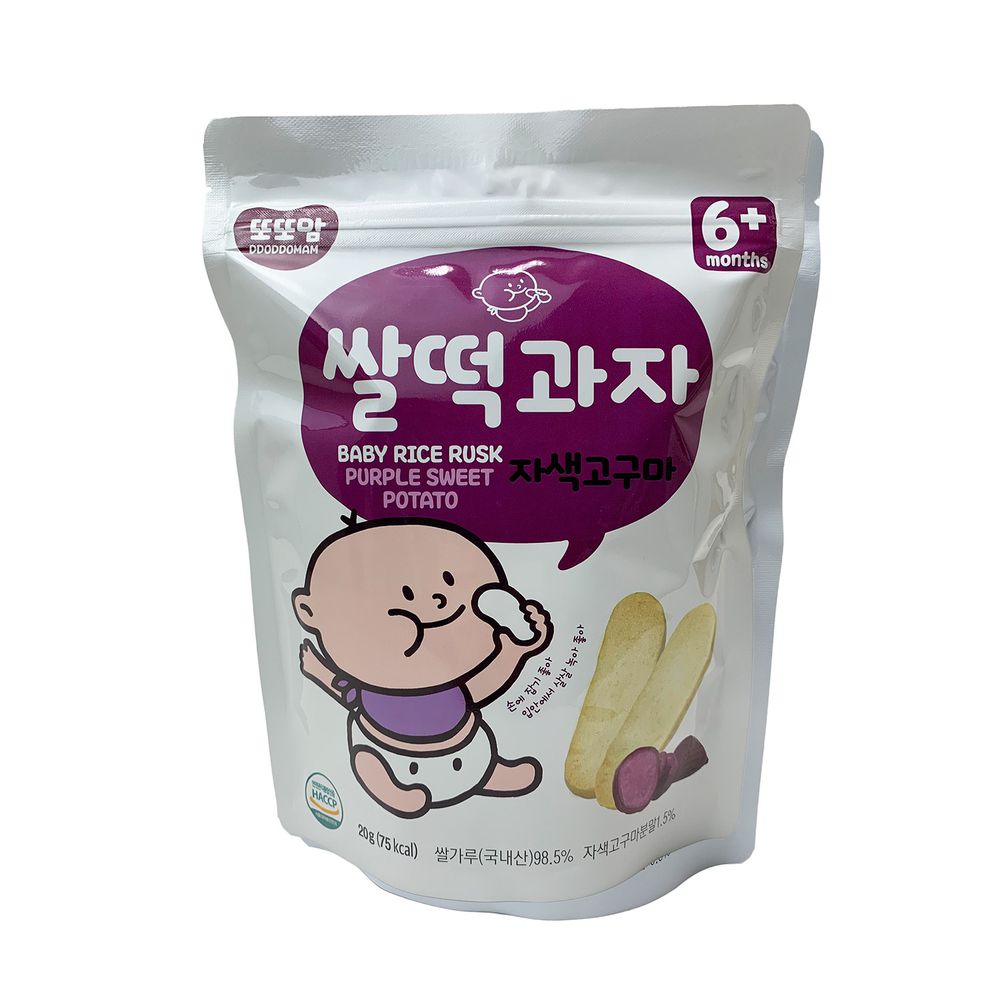 韓爸田園日記 - 米片片米餅-紫薯口味(6個月以上)-1包/20公克