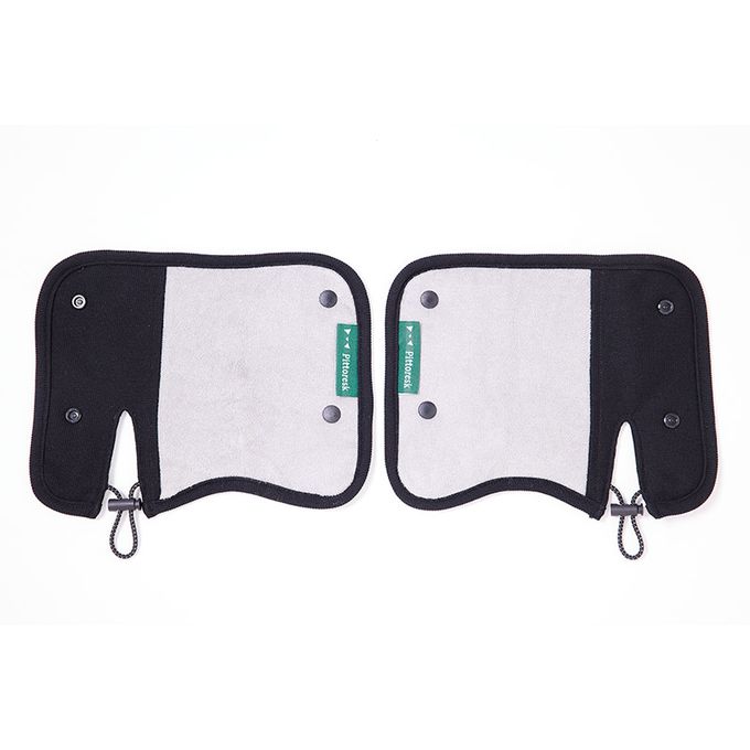 akachan honpo - Pittoresk背帶口水巾-灰色