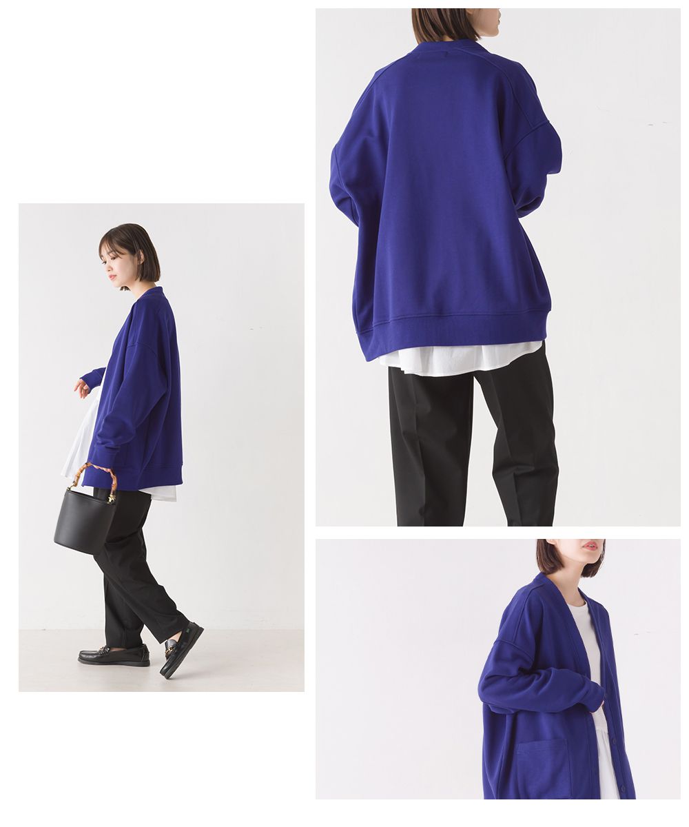 日本 OMNES - 百搭V領棉混舒適薄外套-大人-象牙杏