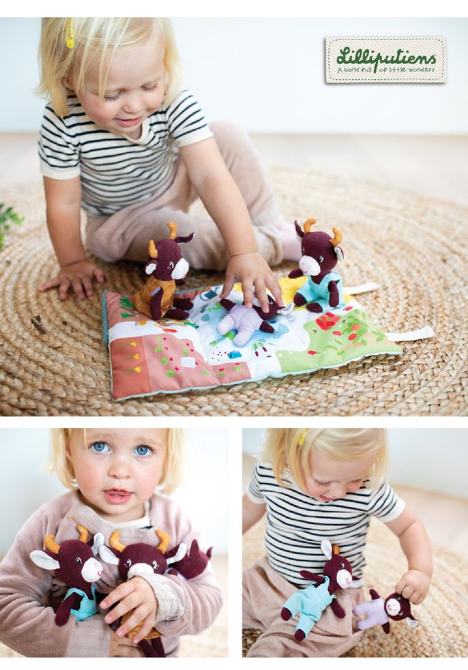 比利時 Lilliputiens - 行動故事包-羅莎莉一家(牛)