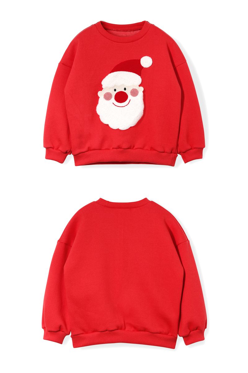 韓國 OZKIZ - (內刷毛)條紋聖誕老人套裝