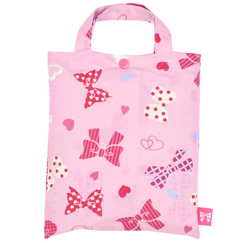 akachan honpo - 雨衣-蝴蝶結&愛心-粉紅色