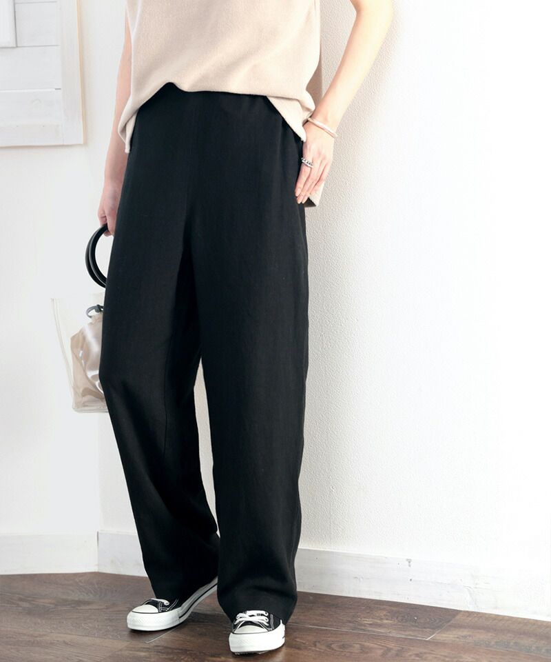 日本 Classical Elf - 嫘縈柔軟舒膚垂墜感寬褲-摩卡