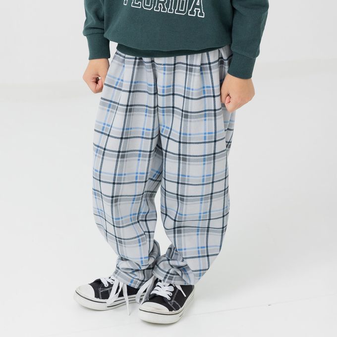 日本 Chil2 - 裏起毛寬鬆版型長褲-豹紋-白