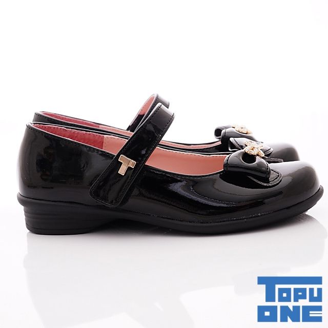 TOPUONE - 亮鑽蝴蝶結公主鞋款(中小童段)-黑