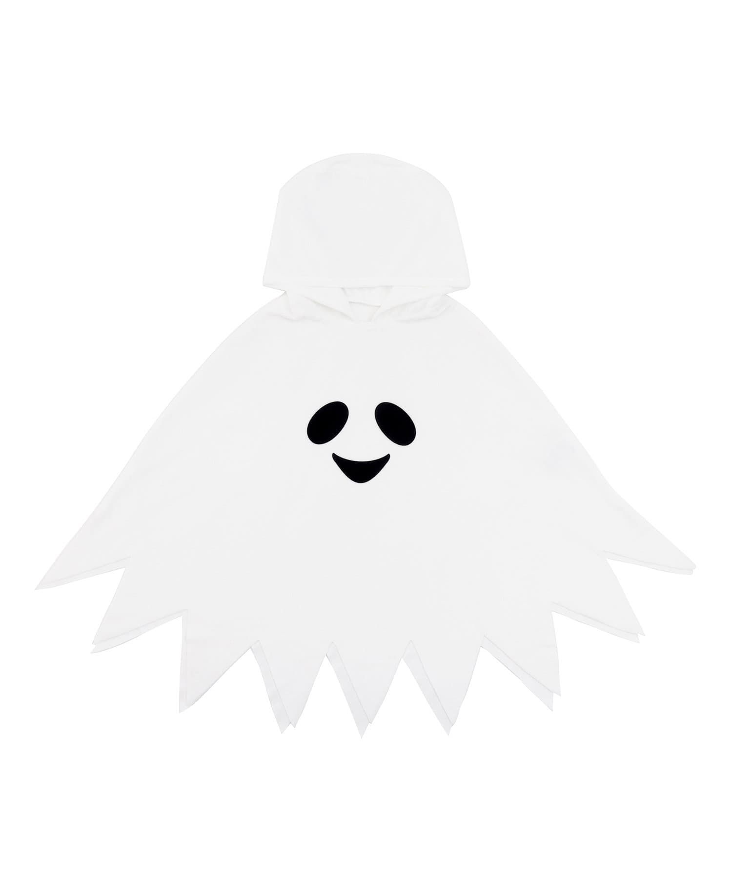 日本代購 - [限時搶購] 萬聖節連帽斗篷-幽靈-白 (90-100cm)