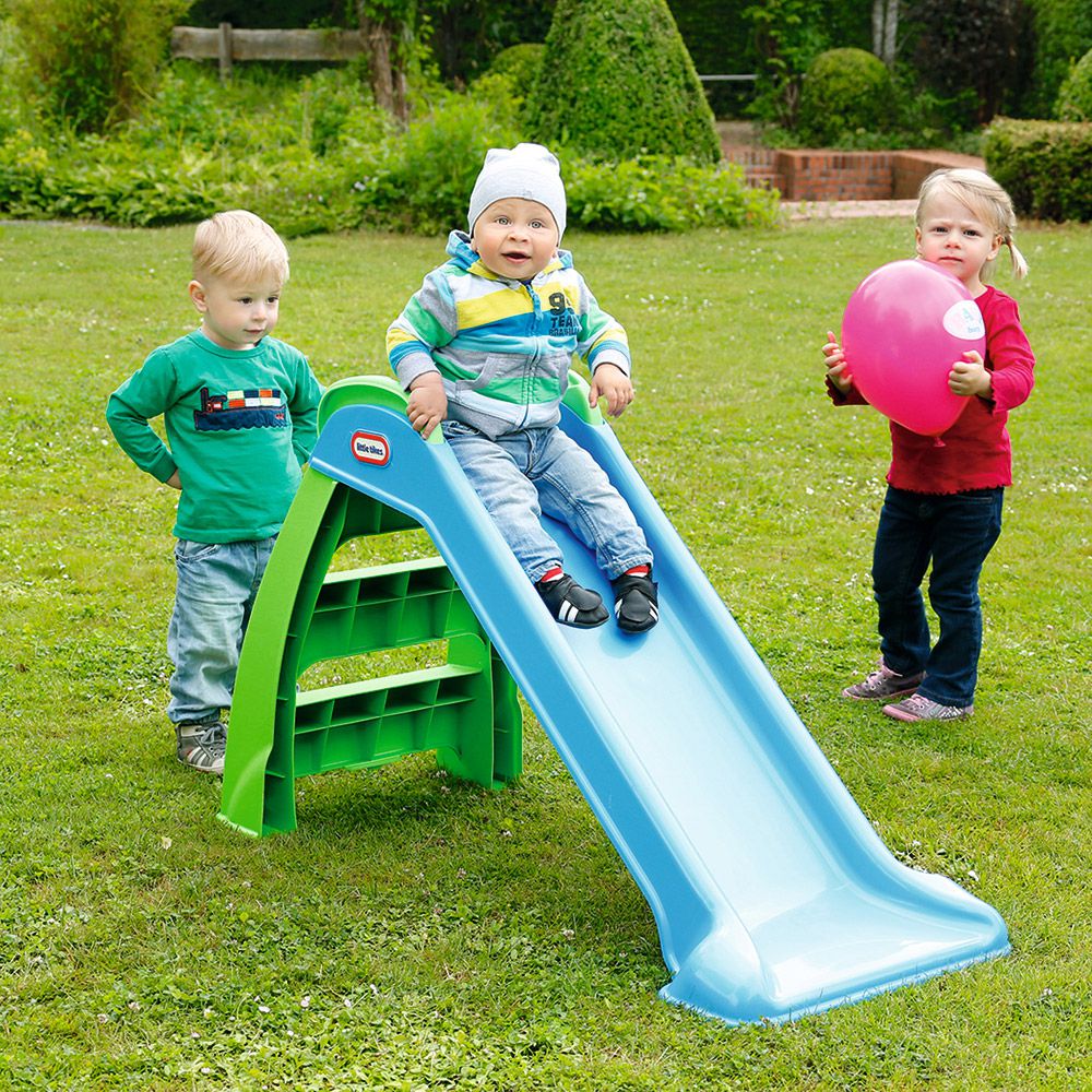 美國 Little Tikes - 小小溜滑梯-藍綠