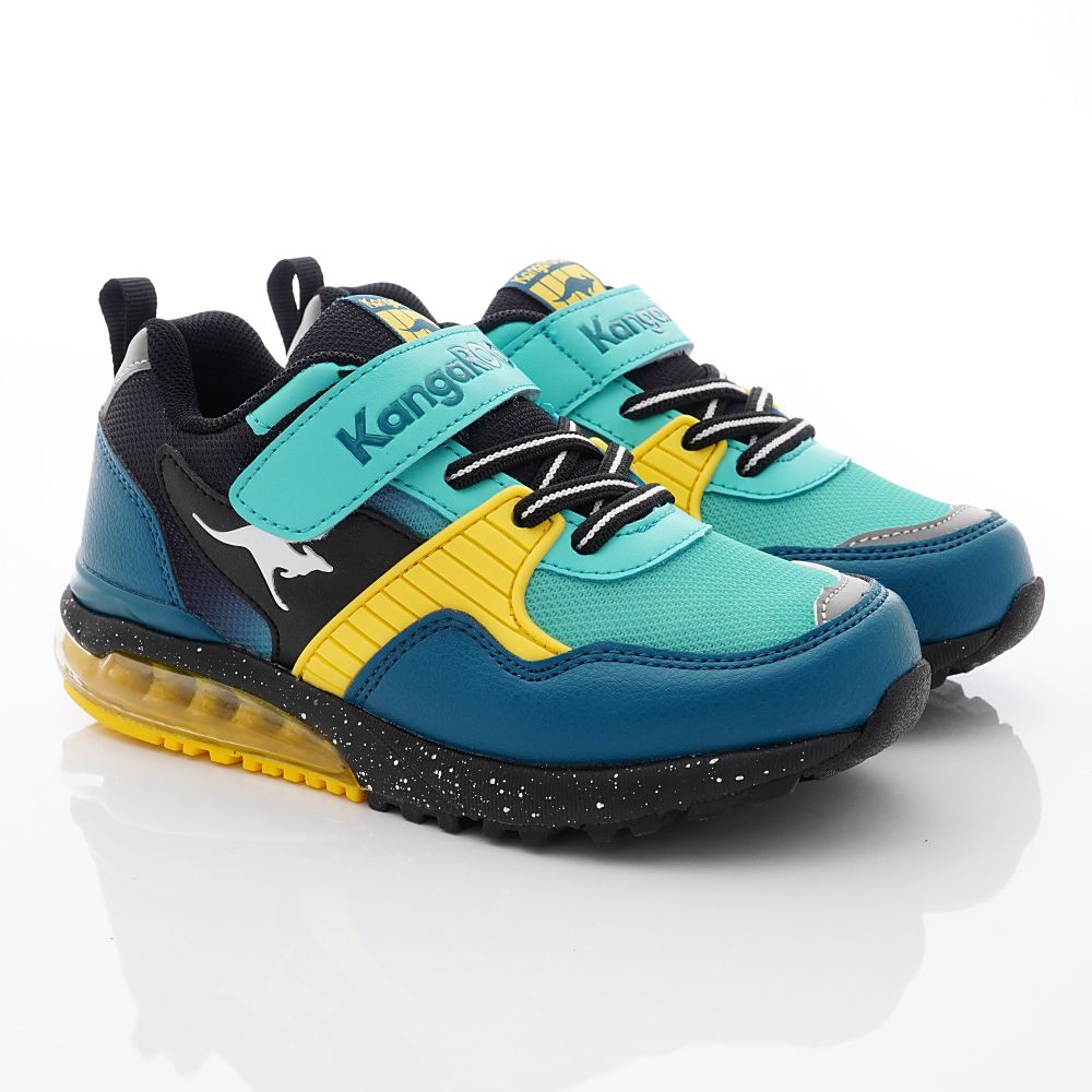 KangaROOS - 機能童鞋-袋鼠機能氣墊跑鞋款(中童段)-藍