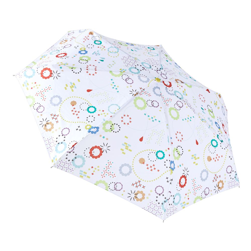 抗UV手開迷你口袋傘-繽紛幾何-230g