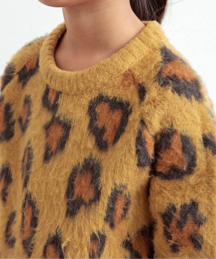 日本 BREEZE - 動物印花柔軟針織毛衣-白色乳牛