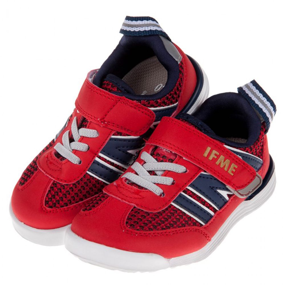 日本IFME - 日本IFME織紋紅色超輕量兒童機能運動鞋