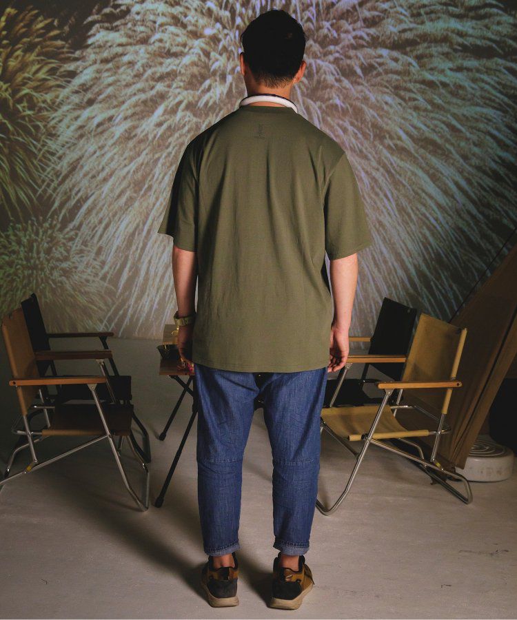 日本 BREEZE - 聯名款 夜光拉鍊大口袋短袖上衣(大人)-撞色-白