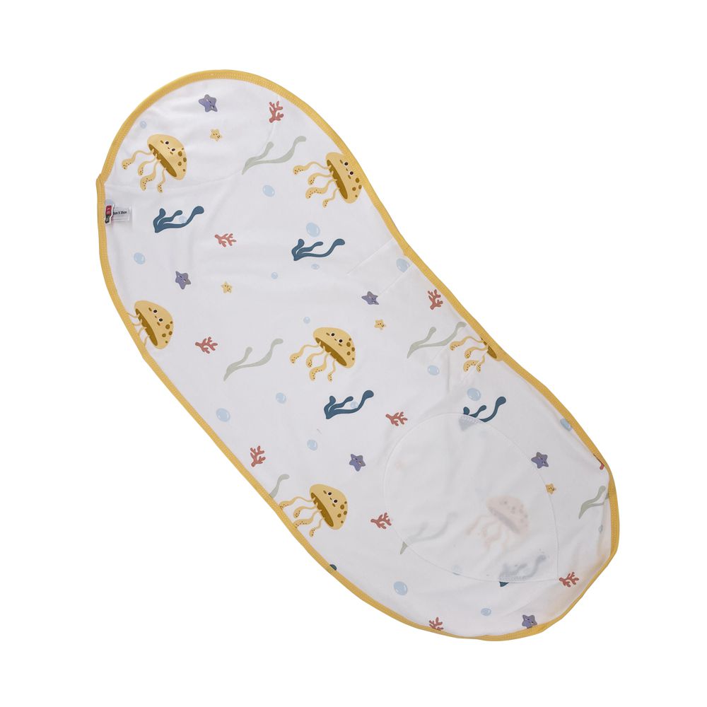 純棉兩用型包巾 肚圍 嬰兒防驚跳包巾 寶寶肚圍-海底世界 (35*80)