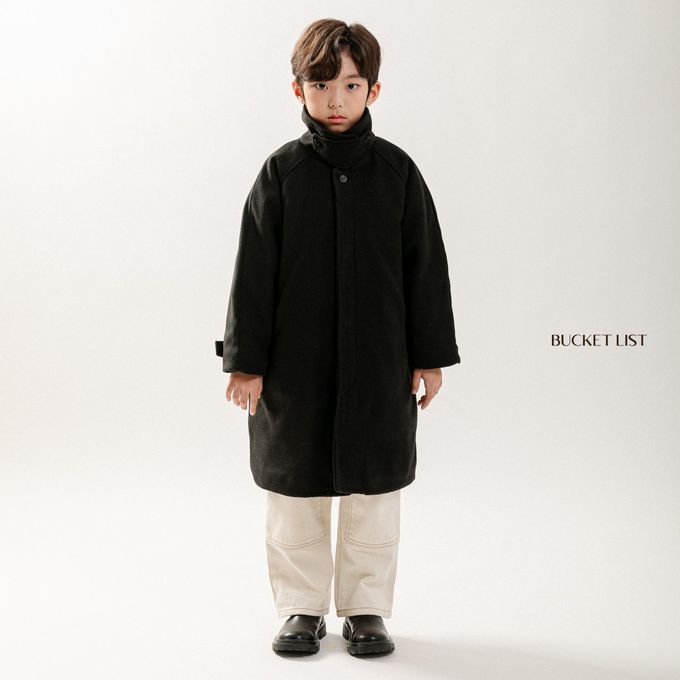 韓國 BUCKET LIST - 韓風小歐巴鋪棉連身大衣-可可咖