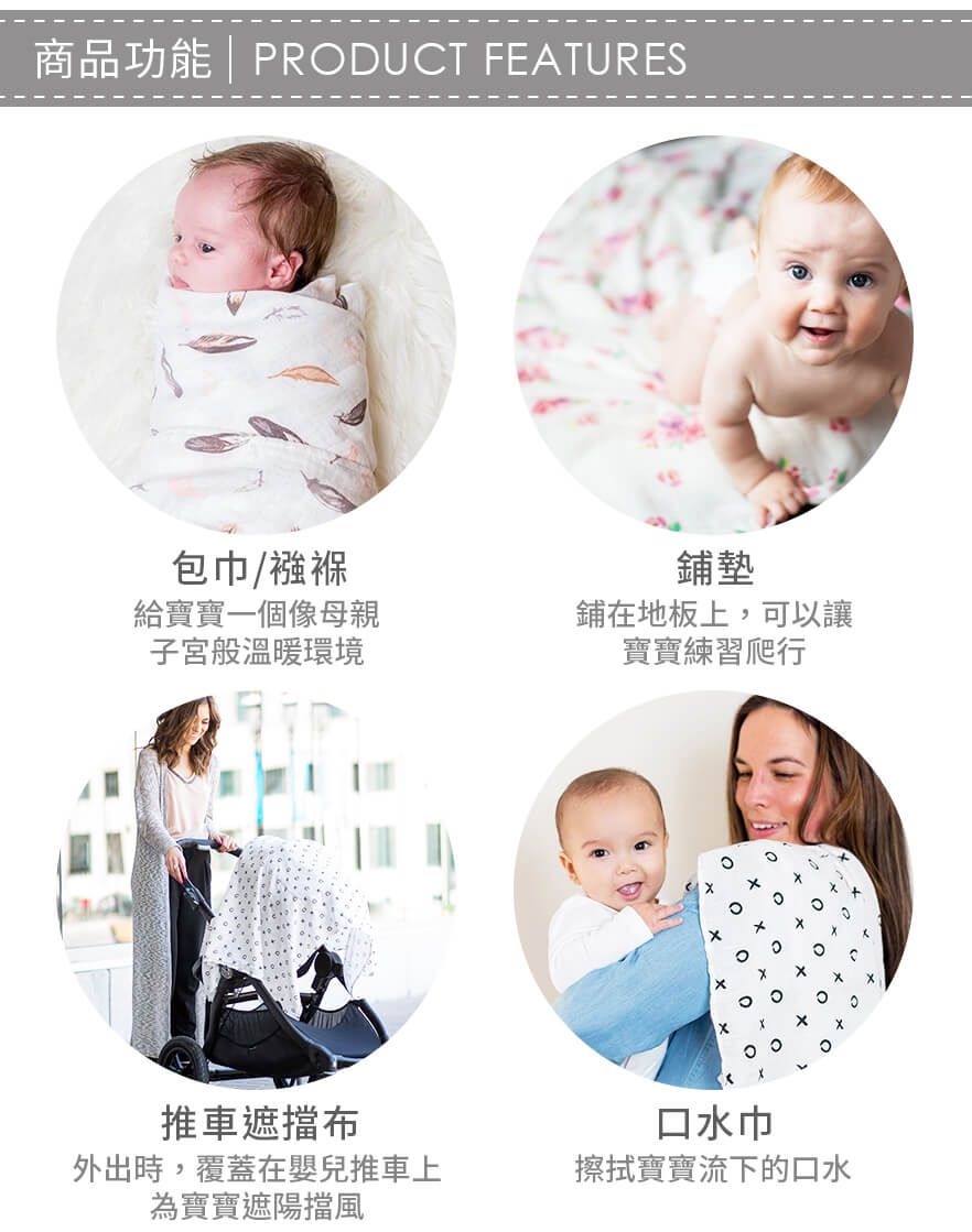 加拿大 lulujo - 寶寶成長包巾卡片組-彩虹