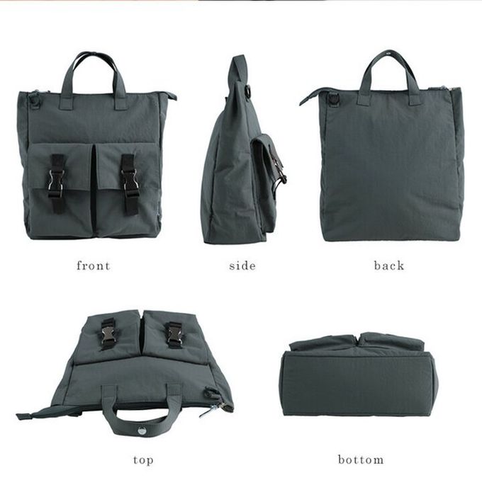 日本 LIZDAYS - 輕量簡約防潑水2way側背頭盔包-卡其杏 (30x35cm)