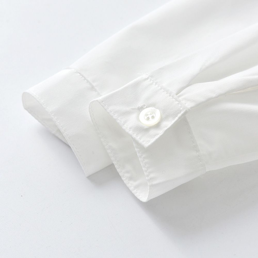 純白小紳士禮服襯衫-短袖-白色