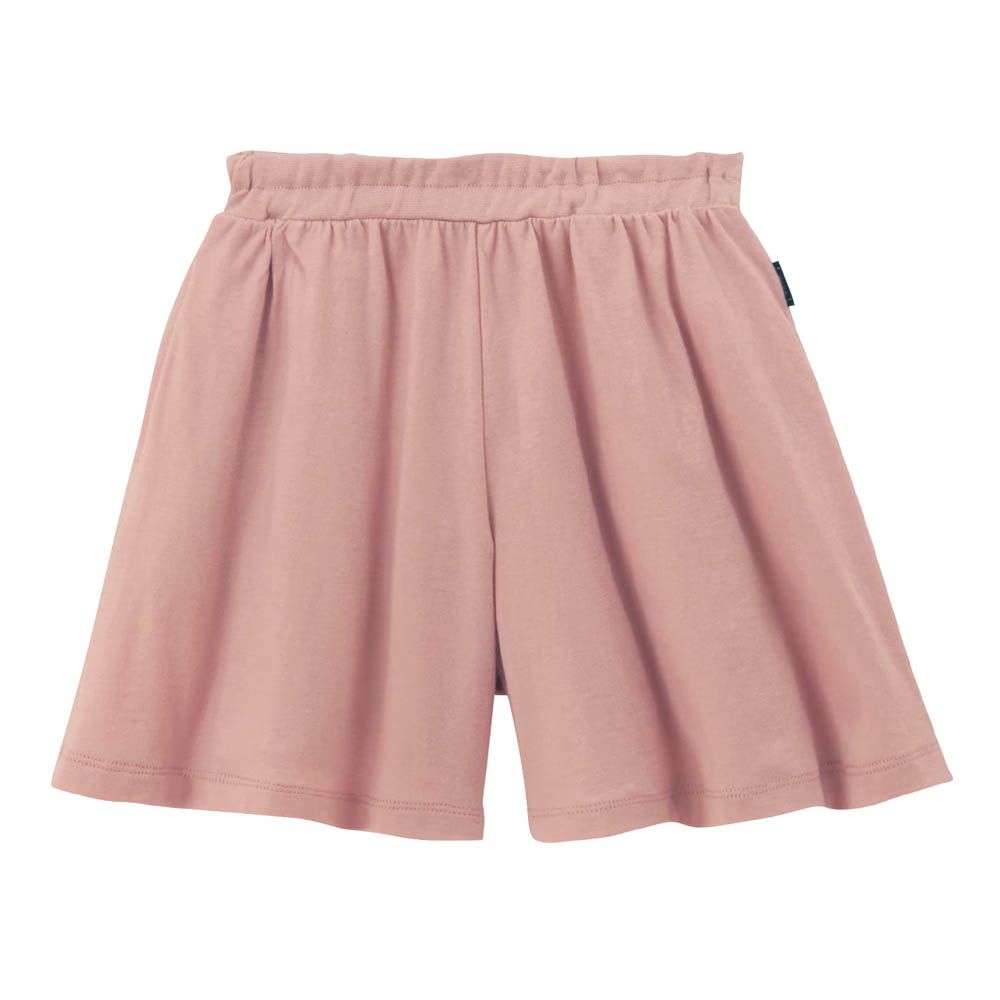 GITA 純棉薄涼傘狀短褲-素面-粉紅