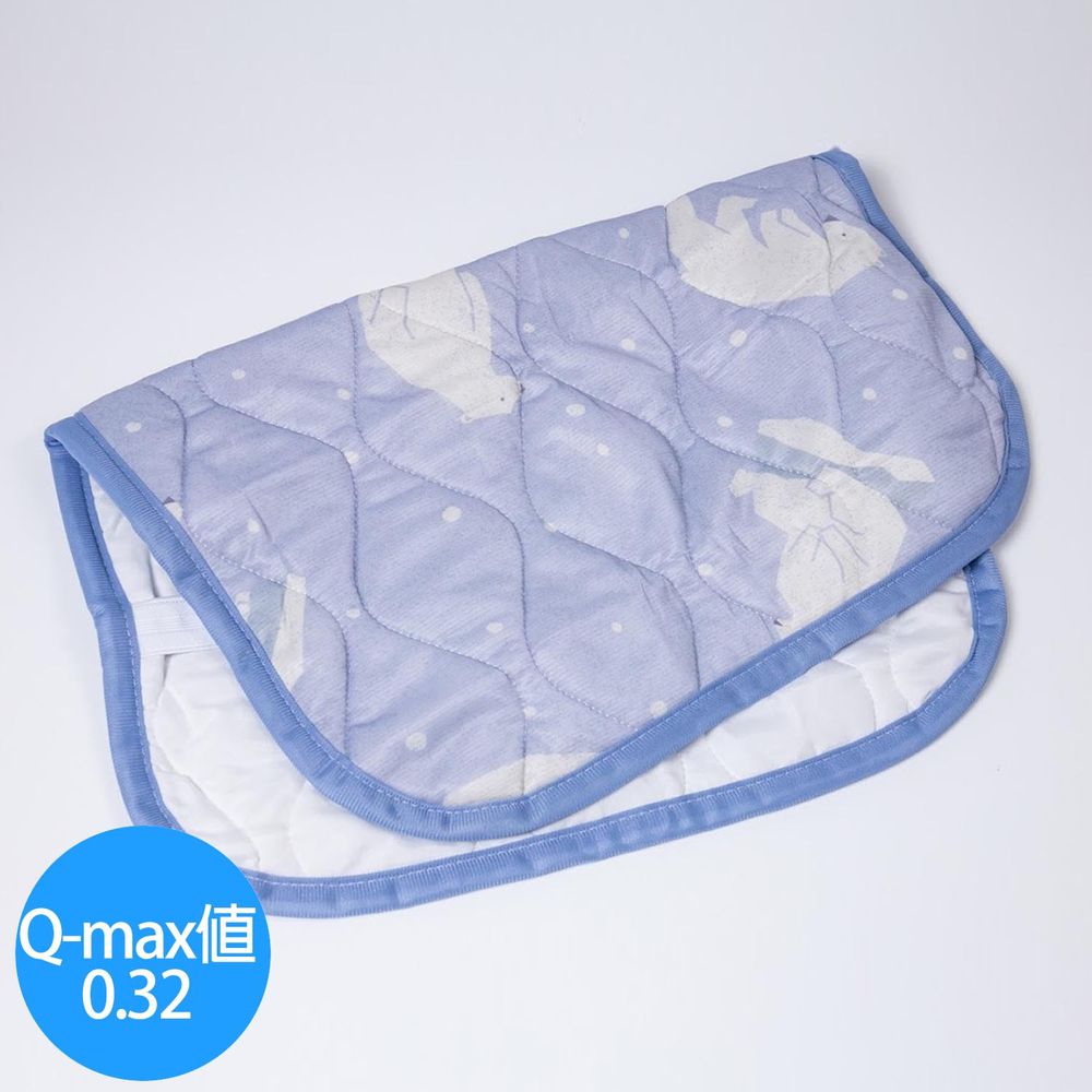 日本小泉 - 節電對策冷感波浪紋枕頭墊-北極熊22-水藍 (43x63cm)