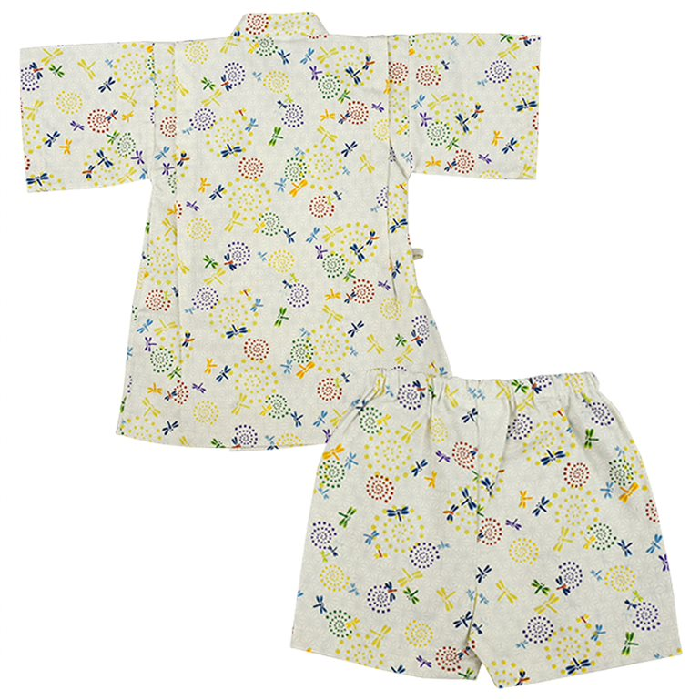 akachan honpo - 兩件式甚平-蜻蜓-米白色