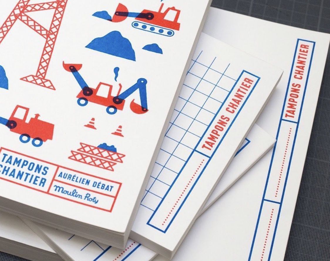 Moulin Roty - 木質印章遊戲組-挖土機