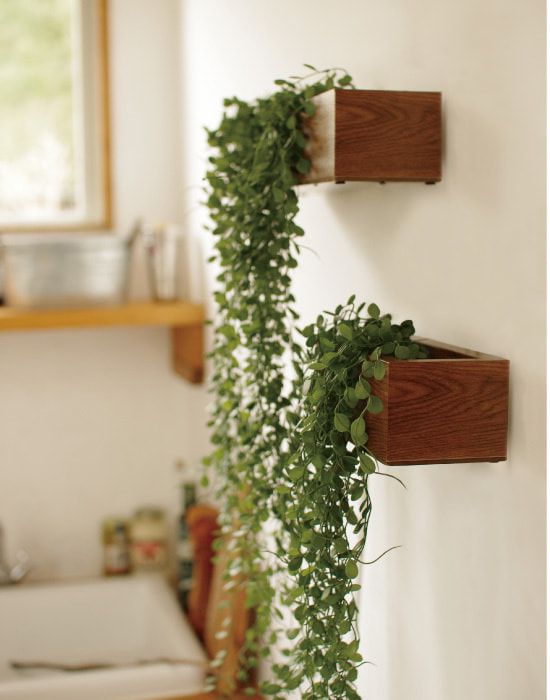 日本 KISHIMA - CT觸媒 消臭仿真植物兩用方盒盆栽 (L(40x15x75cm))