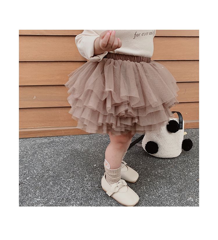 超萌澎澎網紗短裙-白色