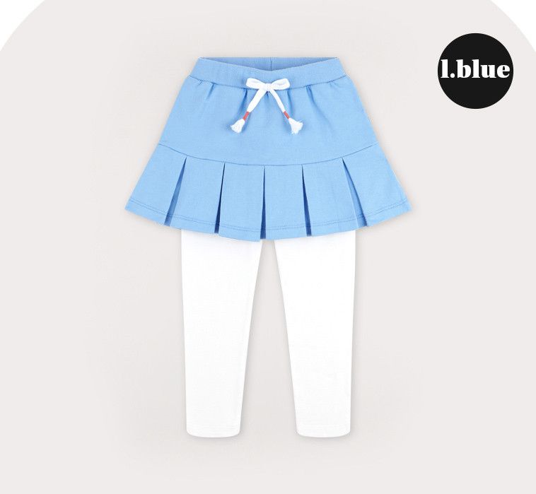 韓國 HEJMINI - 寬百摺褲裙