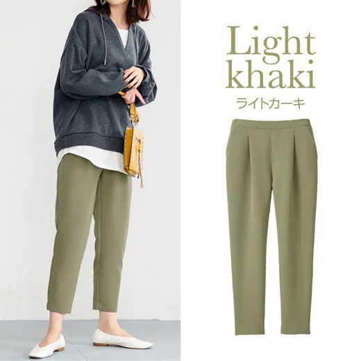 日本 BELLUNA - 熱銷定番 防曬涼感彈性美腿長褲-淺綠