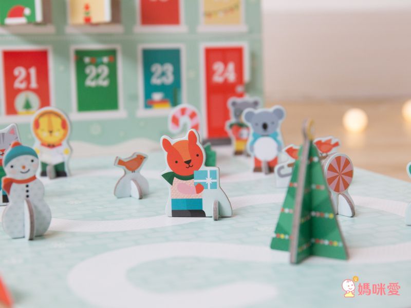 美國 Petit Collage - [冬季限定] 降臨曆-聖誕動物之家